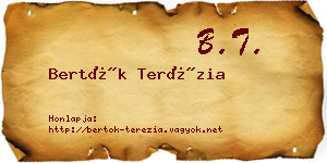 Bertók Terézia névjegykártya
