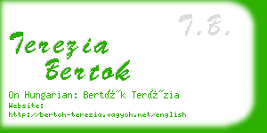 terezia bertok business card